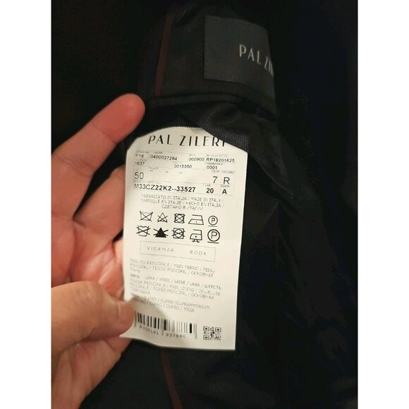 Pal Zileri Men's 2-pc Wool Suit MADE IN ITALY 35R Gray Black Check Sleek Preppy - Picture 6 of 16